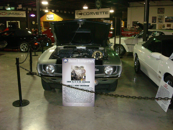1969 Cortez Silver JL-8 Z-28 on display at Floyd Garretts Muscle Car Museum